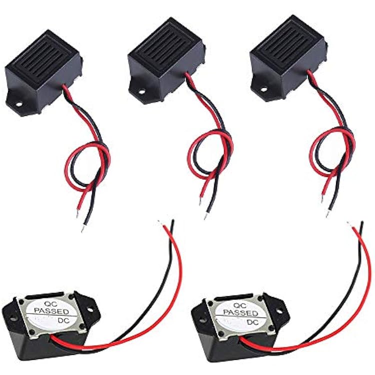 5PCS Mini Buzzers with Leads - 1.5V 400Hz Morse Code Mechanical Electronic Components