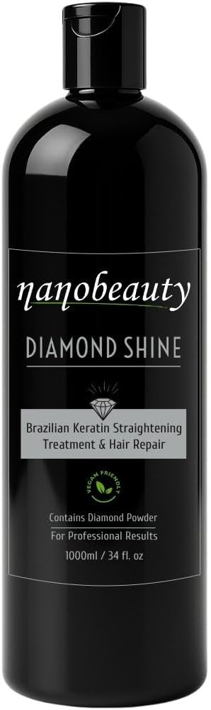 Complex Brazilian Keratin Hair treatment, Nanobeauty Diamond Shine, 1 Litre BOTTLE (1000ml)
