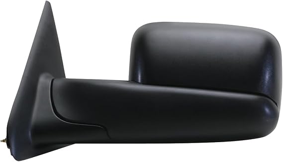 K Source Driver Side Towing Mirror For 2002-2009 Ram 1500, 2500, 3500, Textured Black, Spot Mirror, Flip-out-head, Foldaway