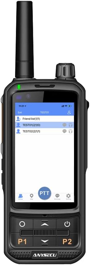ANYSECU LTE 4G POC PTT Network Radio Dual Sim Card WiFi Radio Unlocked GSM Compatible with Zello Real PTT