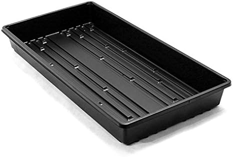 Greenhouse Megastore Microgreens Sprouting 1020 Trays with Drain Holes - 100 Pack - Garden Seed Starter Plant Growing Trays with Holes - Indoor Germination Trays Heavy Duty