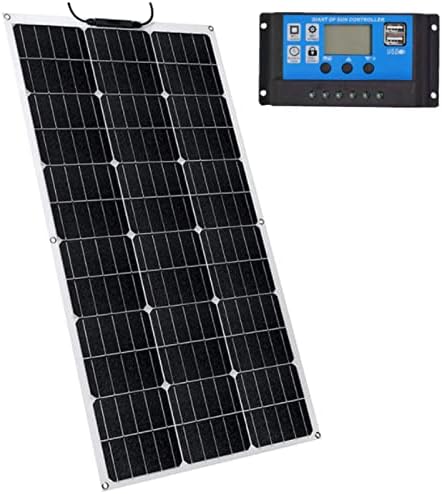 Flexible Solar Panel 400 Watt 18 Volt Monocrystalline Semi-Flexible Bendable Mono Off-Grid Charger for Marine RV Cabin Van Car Uneven Surfaces