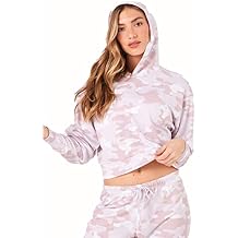 Onzie Crop Hoodie Beige Camo Small/Medium Long Sleeve Sweatshirt (Beige Camo, Small-Medium)