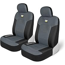 Cat MeshFlex Automotive Seat Covers for Cars Trucks and SUVs Gray Car Seat Covers for Front Seats, Truck Seat Protectors with Comfortable Mesh Back, Set of 2