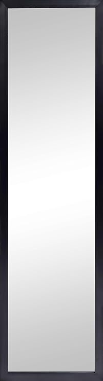 13x49 Black Rectangle Large Wall Mirror for Bathroom or Living Room