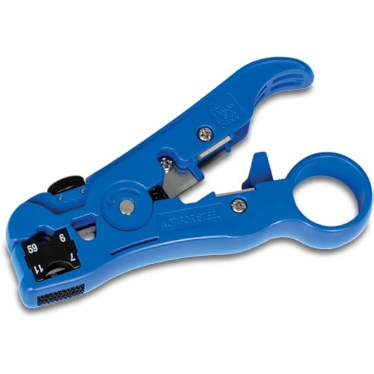 TRENDnet Universal Stripping and Cutting Tool, RG596117, UTP, STP, CAT5, 4P6P8P, Flat & Round Cables, Adjustable Blade Depth, TC-CT70