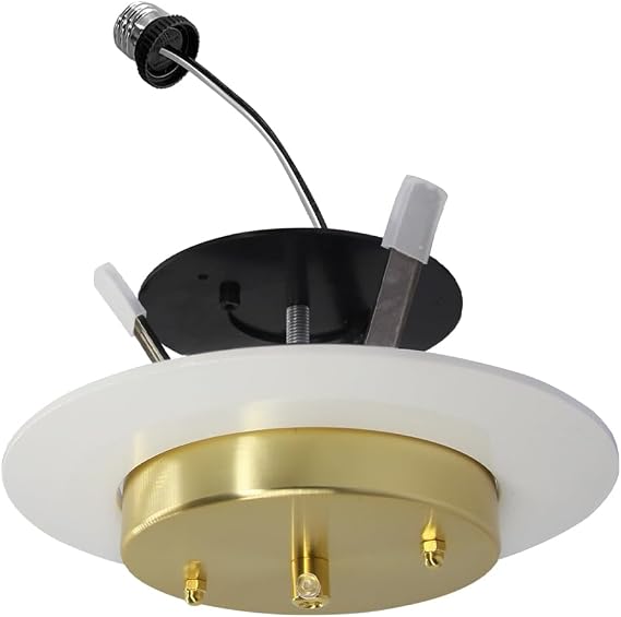 Jolux 5/6" Recessed Can Light Conversion Kit to Pendant,Instant Convert Recessed Light to Pendant Light,Ideal for Kitchen,Bedroom,Livingroom,Island,Gold-1 Pack