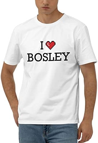 T-Shirts for Men Graphic Funny I Love Bosley T Shirt Sarcastic Tshirts for Women