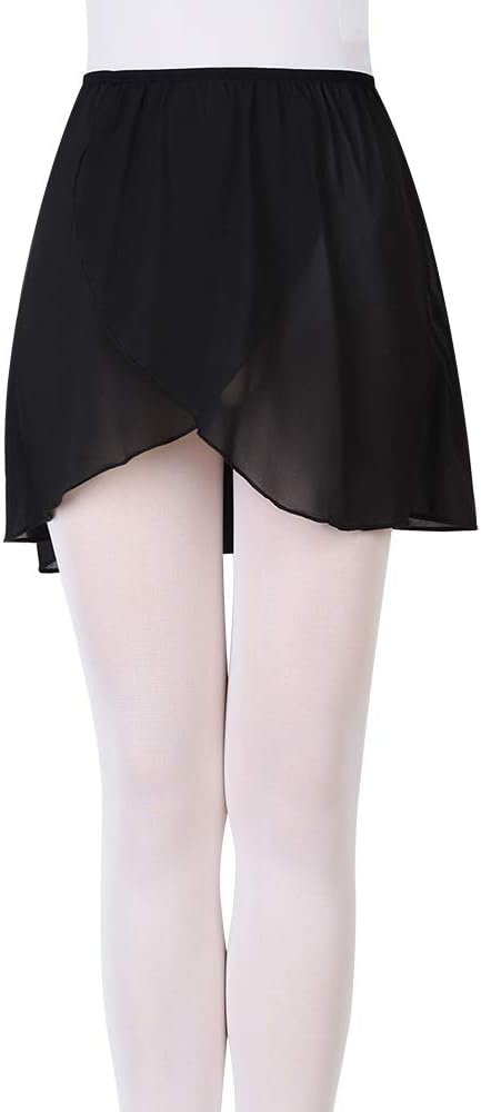 Ballet Wrap Skirt Women Pull On Chiffon Girls Ballerina Dance Skirt