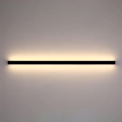 Black Wall Sconces Modern LED Bathroom Vanity Linear Wall Lamp 3000K Warm Light for Living Room Indoor Wall Mount Accents Lighting for Bedroom Living Room Hallway Stairway