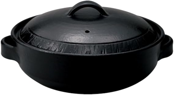 Japanese Donabe Clay Pot - Banko Ware - Direct Fire Compatible - Black - Made in Japan