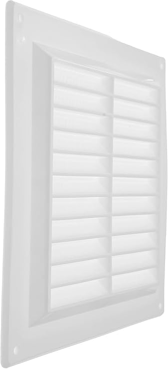 Repa Market 6 x 6 Inch (Outer Size) White Plastic Return Air Vent Cover for Wall and Ceiling/Rectangular Return Air Grille/HVAC Vent Cover/AC Exhaust & Intake Soffit ceiling register