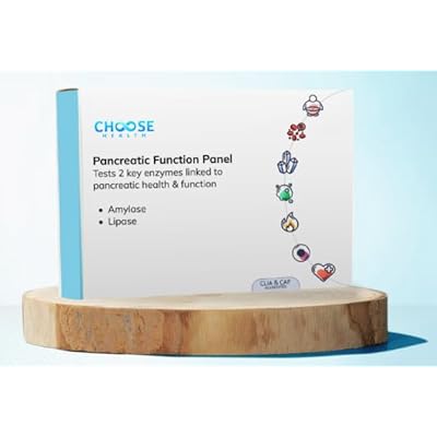 Pancreatic Function Test | 2-in-1 at-Home Test | Amylase | Lipase | Cap & CLIA Accredited Testing | Not Testable in NY & RI