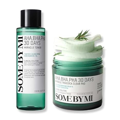 SOME BY MI AHA BHA PHA 30 Days Miracle Toner & Miracle Truecica Clear Pad