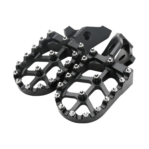 Motorcycle Aluminum Footpegs Bracket Pedals Floor Boards Electric Motocross BikeUltra Bee Black