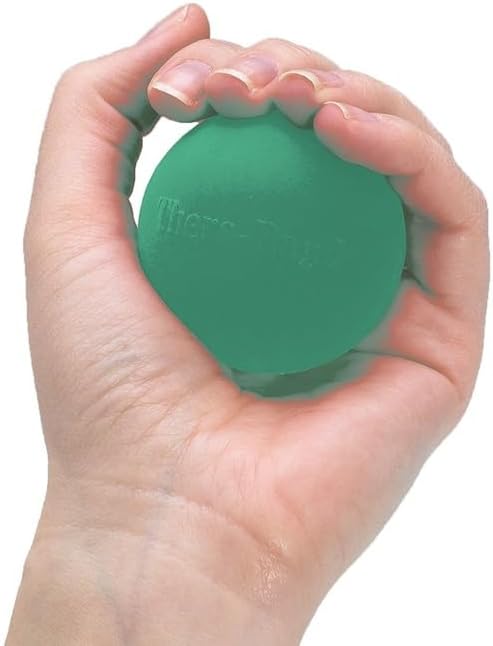 THERABAND Hand Exerciser, Stress Ball, Therapy, Squeeze, Exercise, Green