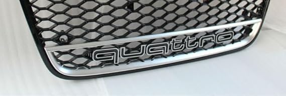 Decorative ForQuattro Grille Sport Emblem Front Car Badge AD-QTB (Black)