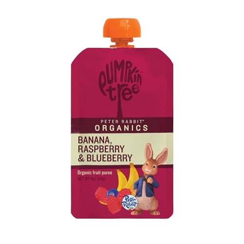 Peter Rabbit Organics Baby Raspberry Banana Blueberry, 4 oz