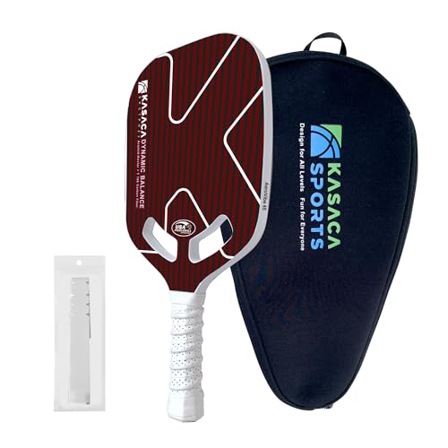 Aramid Fiber Pickleball Paddle, USAPA Approved | Edgeless Open Throat Design, 45 Cross-Woven T700 Carbon Fiber, 20mm Core, Aramid Fiber Surface for Power & Control