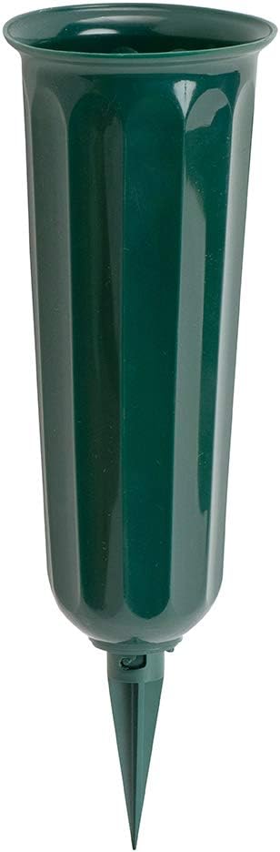 Green Plastic Cemetery Vase
