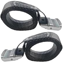 2PCS Lashing Straps with Cam Buckle, 1" x 3Ft Heavy Duty Safety Tie Down Strap, Adjustable Polyester Fiber Ratchet Cinch Strap for Motorcycle, Truck, Trailer, Cargo (1m)