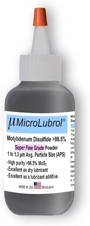 Bullet Reloading 1 oz Molybdenum Disulfide Moly MoS2 Powder 1.3 Microns Best LUBE Grade. Made in USA. Premium Quality.