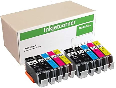 Compatible Ink Cartridges Replacement for PGI-250 CLI-251 PGI 250 CLI 251 XL for use with MG6420 MG5520 MG5522 MX722 MG5420 MX922 MG5422 (10 Pack)