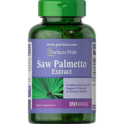 Puritans Pride Saw Palmetto Extract, Supports Urinary Function and Promotes Prostate heatlh, 180 Count