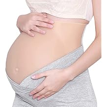 Silicone Fake Belly, Artificial Fake Pregnant Belly, Bulging Pregnant Belly Enhancer, Photography Actor Performance Props Fake Belly (IvoryWhite 10monthstwins)