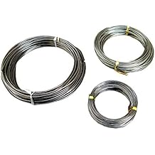 150Feet Anodized Aluminum Bonsai Training Wire 3-Size Starter Set, Multipurpose Crafting DIY Wires Ties - 1.0mm, 1.5mm, 2.0mm(Each 50Ft), Easy Bending Cutting, Quality Alu Tie Wire 3 Size Pack (Black)
