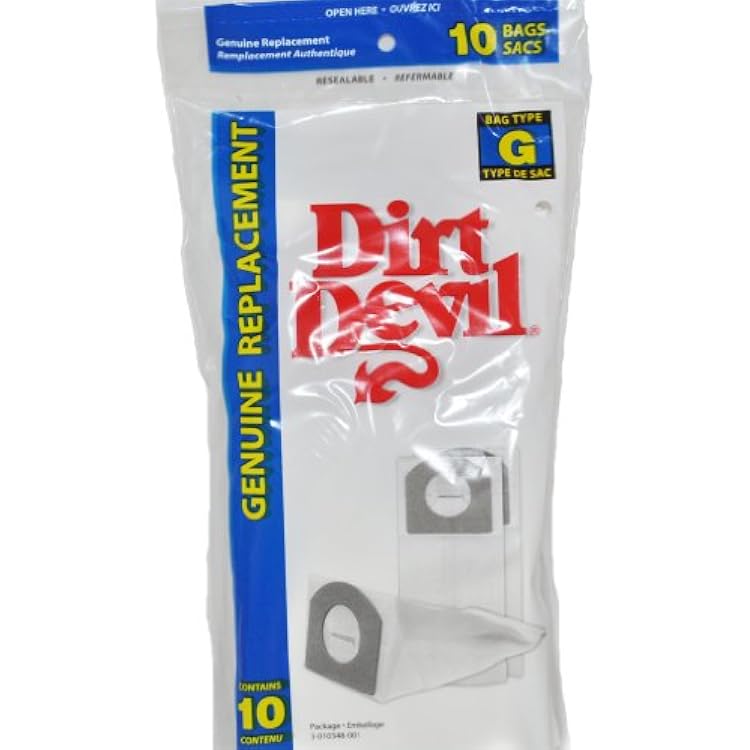 Dirt Devil Hand Vac Style G Paper Vacuum Bags,10 Per Pack