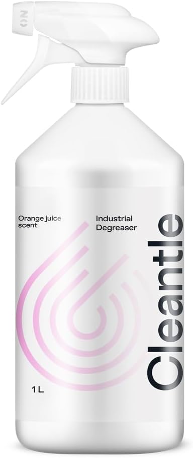 Industrial Degreaser 1l Konzentrierter Reiniger für starke Verschmutzungen und Fettflecken Motoren Maschinen Karosserie sicher Kunststoff und Gummi biologisch abbaubar Orange Juice Scent