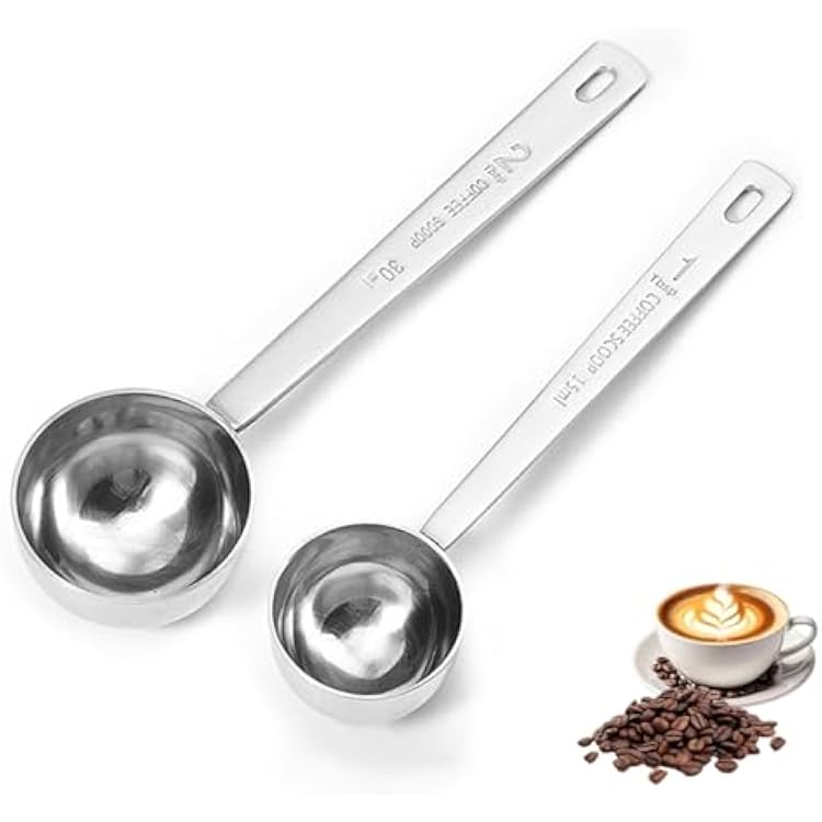 Tablespoon Measuring Spoons,2Pcs Metal Stainless Steel Measuring Coffee Spoons with Long Handle15ml,30ml