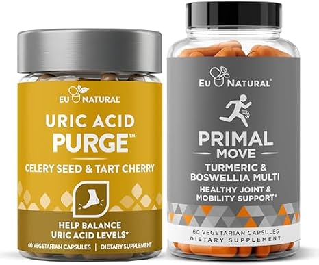 Uric Acid Purge and Primal Move Bundle - Advanced Whole-Body Joint Health Support for Active Mobility, Flexbility & Comfort