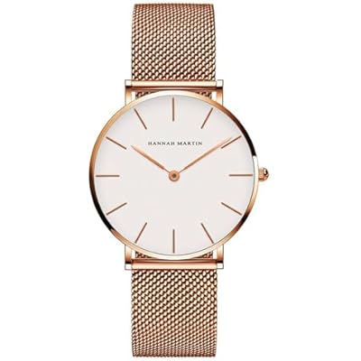 Gold Watches for Women Classy Round Quartz Watch Minimalist Waterproof Ladies Bracelet Wrist Watch,Stainless Steel Band,Reloj Mujer