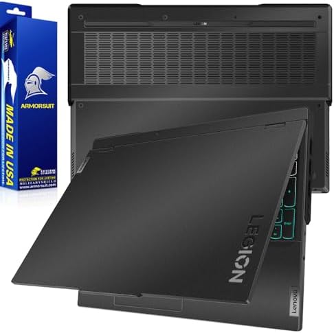 ArmorSuit MilitaryShield Matte Black Metallic Skin Vinyl Wrap for Lenovo Legion Pro 7  7i Gen 8, 16 Inch