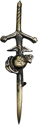 US Corps Kilt Pin with Chrome, Antique & Gold Finish
