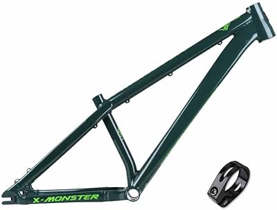 Dirt Jump Bike Disc Brake Frames 26er Aluminum Alloy Frame 12.8in 4X Hardtail Bike Frame Quick Release Frame 10  135mm QR External RoutingDark Green
