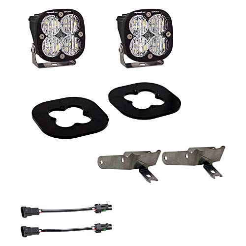 Baja Designs Squadron-R Pro Fog Pocket LED Light Kit fits Ford F-250350 Super Duty 2011-16 Wide Cornering; Clear