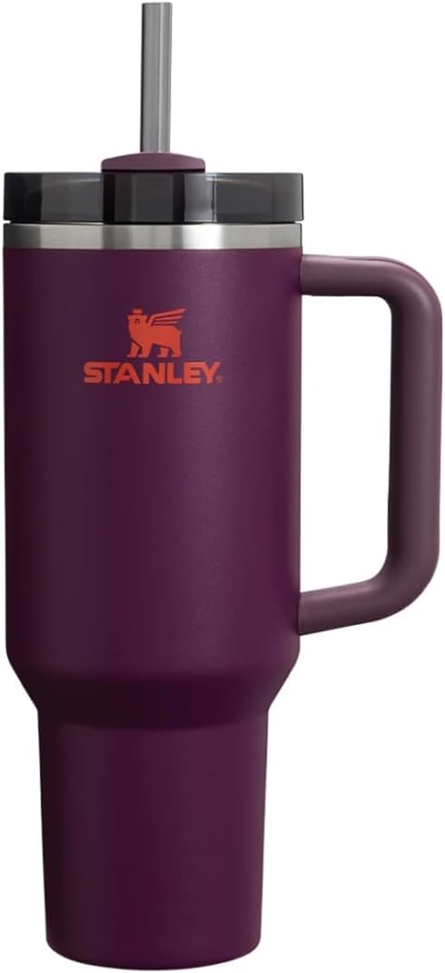 STANLEY 1913 Quencher H2.0 FlowState Tumbler 1.2L - Plum | Cold For 11 Hours - Iced For 48 Hours - Stainless Steel Tumbler With Straw, Handle And Lid - Dishwasher Safe Travel Mug