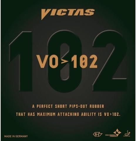 VICTAS VO > 102 Short Pips - Pips Out Table Tennis Rubber