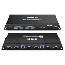 Kvm Switch HDMI 2 Monitors 2 Computers Edid Emulator 4k 144hz Hotkey Switching Dual Monitor kvm Switch hdmi edid 2 Monitors 2 Computers 1440P 120Hz 144hz 165hz 240hz FreeSync G-SYNC