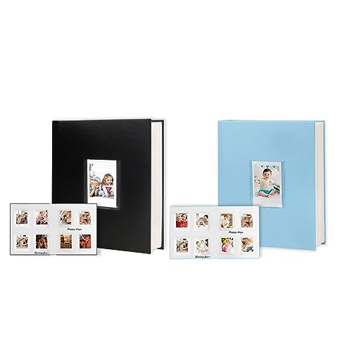 2Packs Photo Album for Fujifilm Instax Mini Camera, Polaroid Camera, Instax Photo Album with Memo Areas, 128 Pockets 2x3 Photo Album with Writing Space for Instax Mini 12 11 40 9 7 Evo Liplay Camera