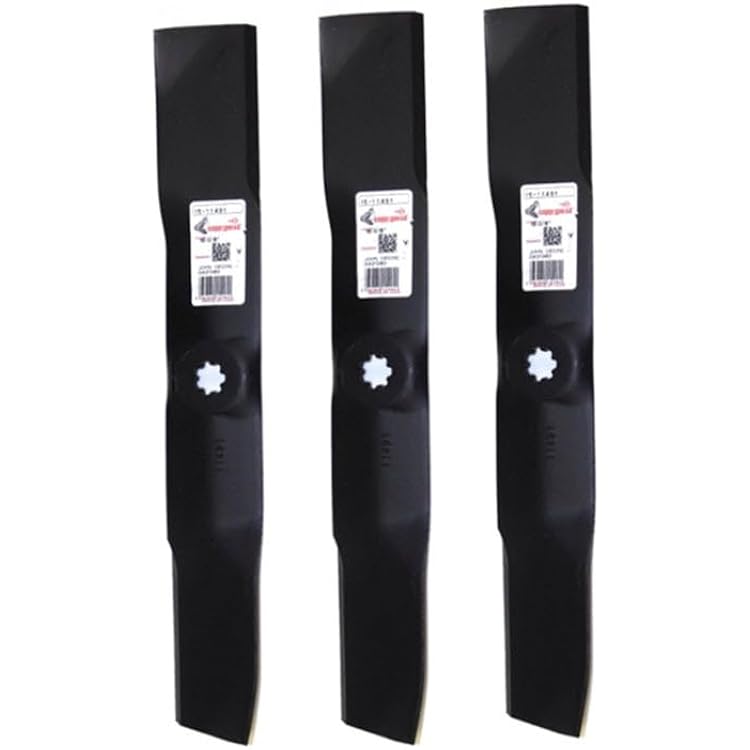 Set of Three 3 Blades Compatible Replacement for John Deere Code GY20684. Fits D170, LA150, G110, 190C with 54 Cut Deck