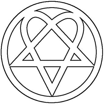 EW Designs Heartagram Sticker Decal Vinyl Bumper Sticker Vinyl Sticker Car Truck Decal 5"