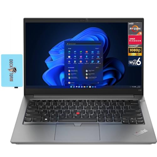 Lenovo ThinkPad E14 Gen 4 14.0 FHD IPS Business Laptop AMD Ryzen 5 5625U 6-Core 2.30GHz, 12GB RAM, 512GB PCIe SSD, AMD Radeon, WiFi 6, BT 5.1, Trackpad, RJ-45, Win 10 Pro with Dockztorm Hub