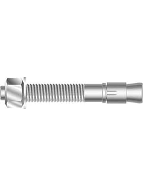 MKT Sup-R-Stud 303/304 Stainless Steel Mechanical Wedge Anchor, 3/8"-16 Thread Size, 3/8" Diameter x 5" Length (Pack of 50)