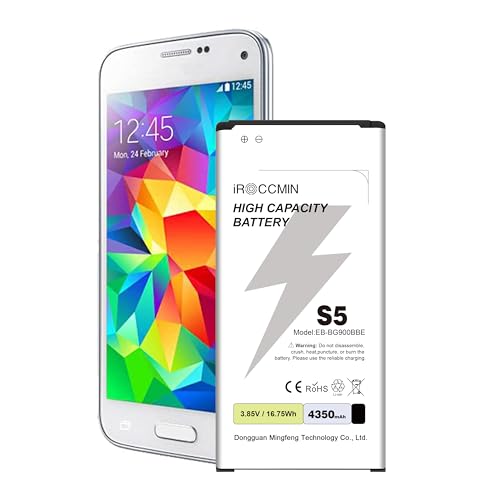 Galaxy S5 Battery,4350mAh High Capacity Replacement Battery for Samsung Galaxy S5 G900A G900P G900V G900T G900F G900H G900R4 I9600,EB-BG900BBE