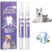 Pet Oral Repair Gel for Dog, Pet Oral Repair Gel, Pets Toothbrush Pen, Pets Teeth Cleaner, Fresher Breath, No Brushing (2PCS)