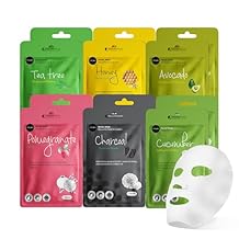 celavi Essence Facial Face Mask Paper Sheet Korea Skin Care Moisturizing 12 Pack (Mix - 2 of Each)